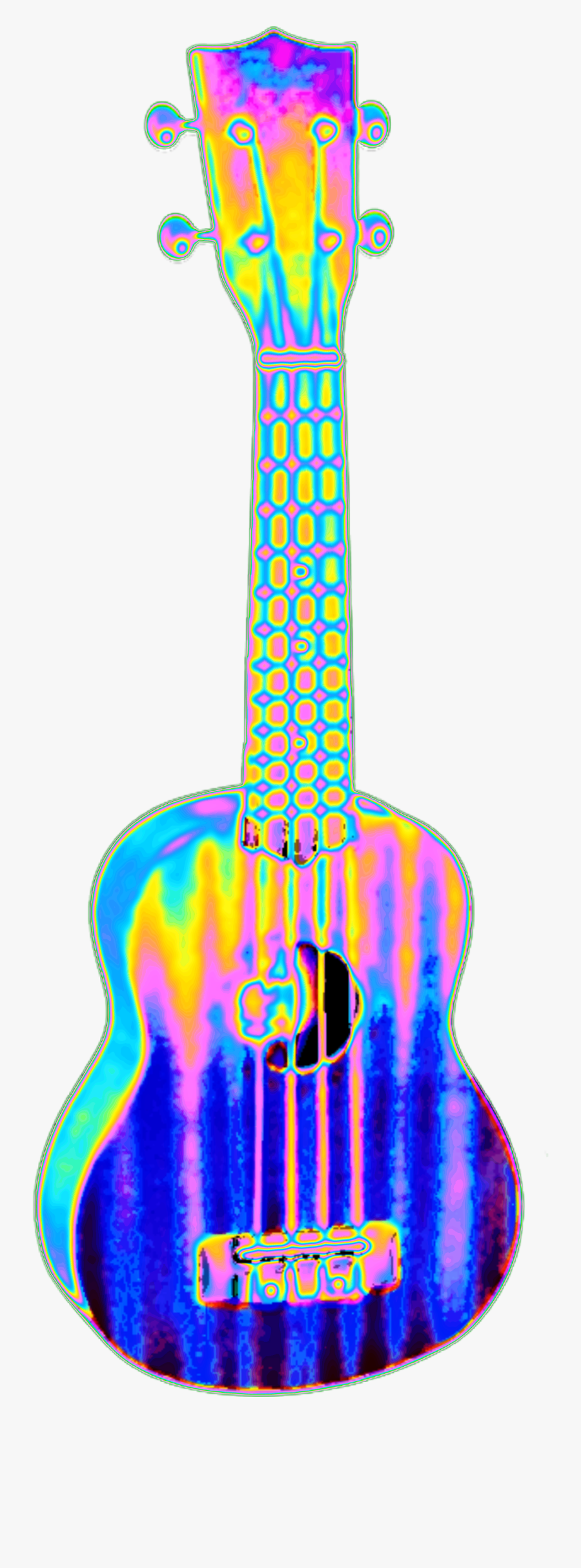 #ukelele #guitar #music #band #holographic #holo - Illustration, Transparent Clipart
