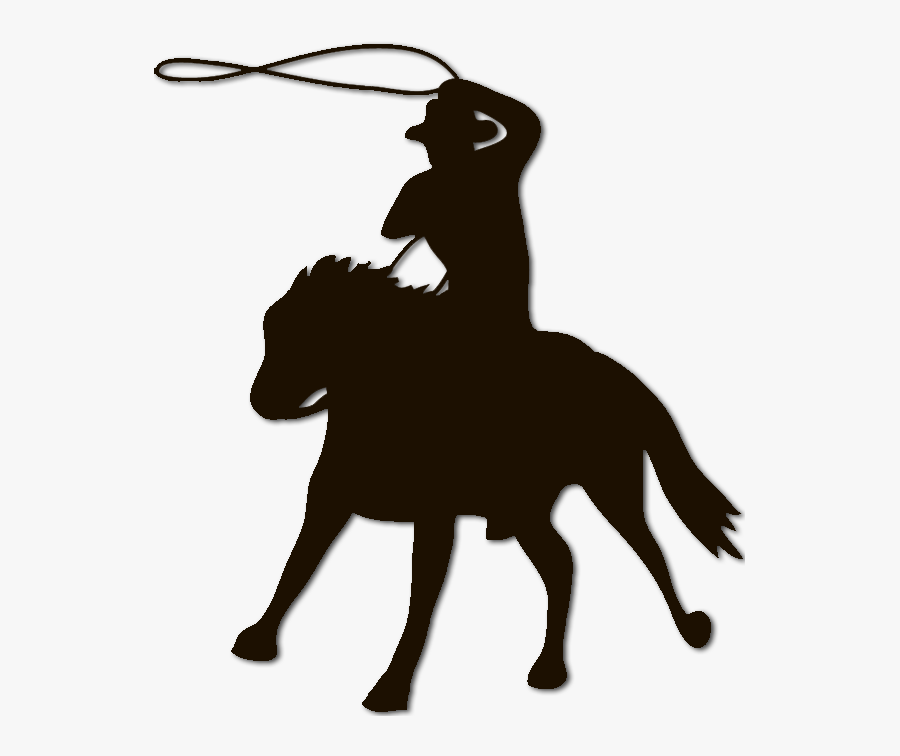 Transparent Cowboy Silhouette Png - Cowboy With Lasso Transparent, Transparent Clipart