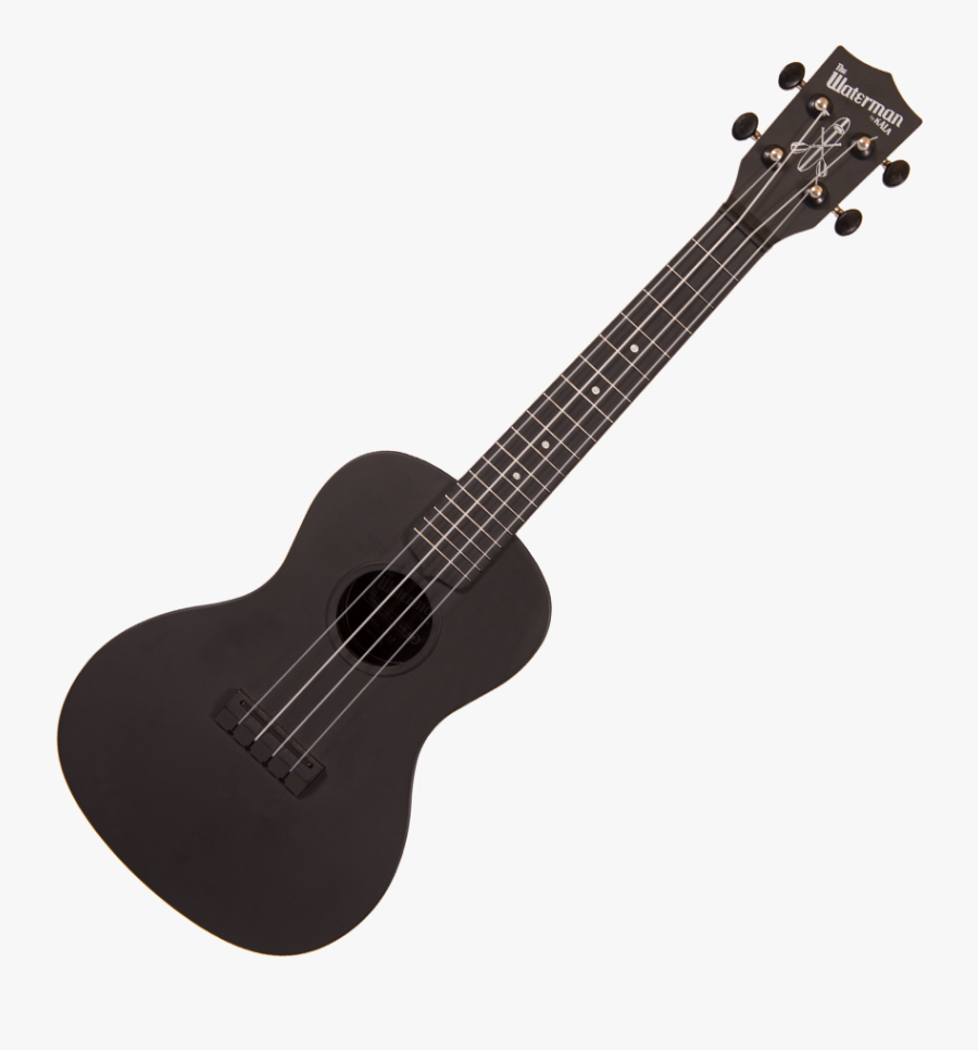 Kala Waterman Concert Ukulele Matte Black Riff - St Vincent Guitar Black, Transparent Clipart