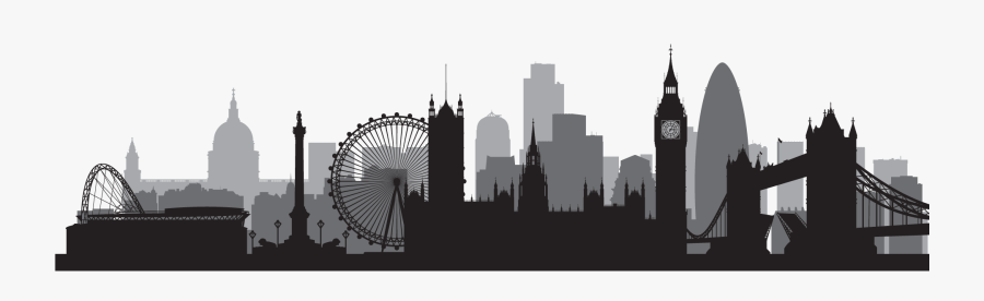 Vector Graphics Skyline Silhouette Stock Illustration - Printable London Skyline Silhouette, Transparent Clipart