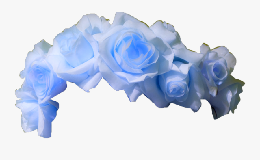 #blue #rose #flower #crown #aesthetic #light #lightblue - Flower Crown Transparent Background, Transparent Clipart