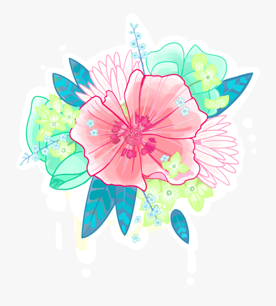 Floral Design Cut Flowers Art Blue Rose - Illustration, Transparent Clipart