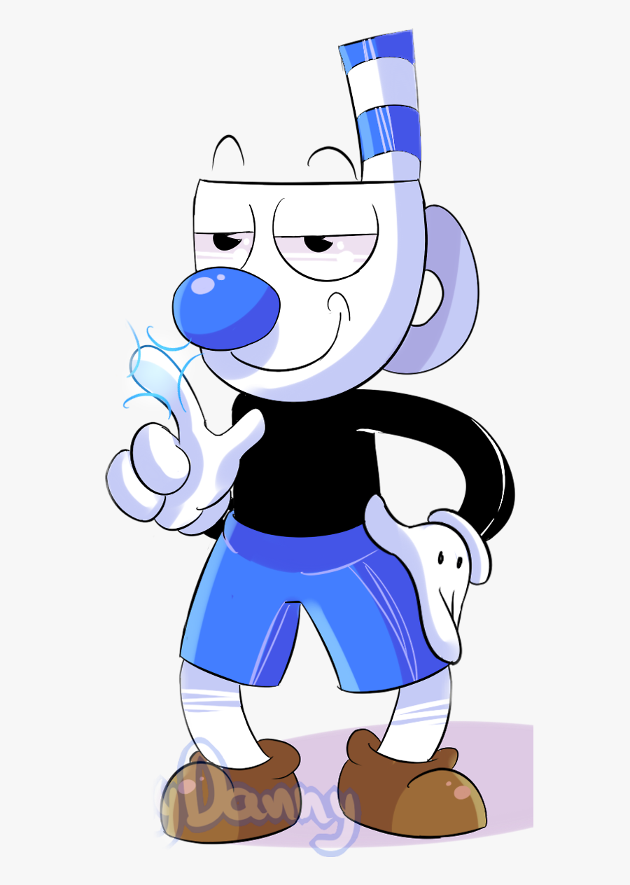 #mugman #cuphead #plaga #blue #cup #xbox - Cartoon, Transparent Clipart