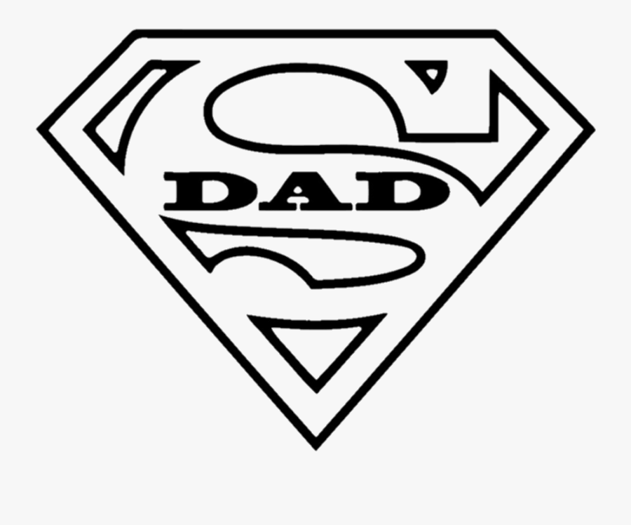 #superdad - Superman Logo Colouring Pages, Transparent Clipart