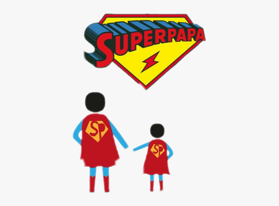 #cute #fathersday #superhero #superdad #drawing #freetoedit - Png Superpapa, Transparent Clipart
