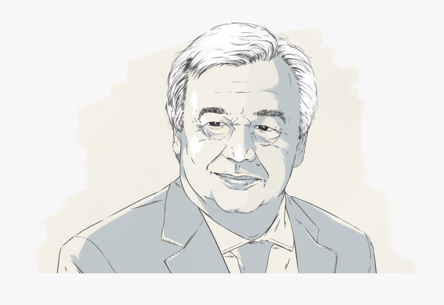 Clip Art Portrait Illustration - António Guterres Illustration, Transparent Clipart