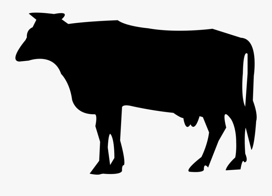 Silhouette Dairy Cattle Farm - Animal Silhouette, Transparent Clipart