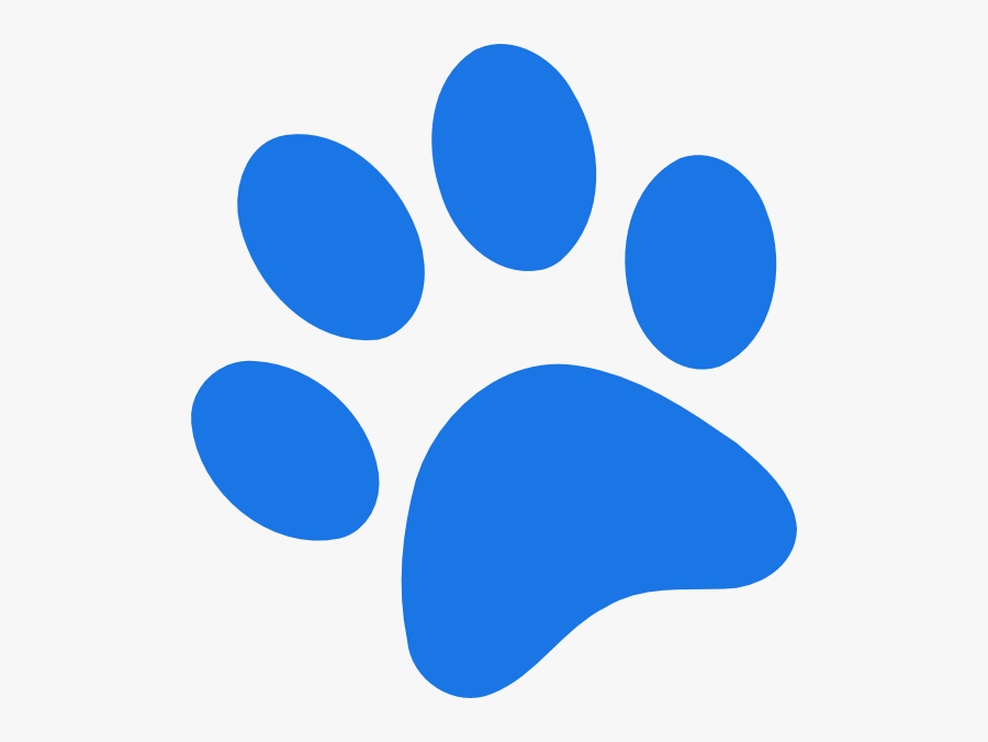 Blue Paw Print - Dog Feet Png, Transparent Clipart