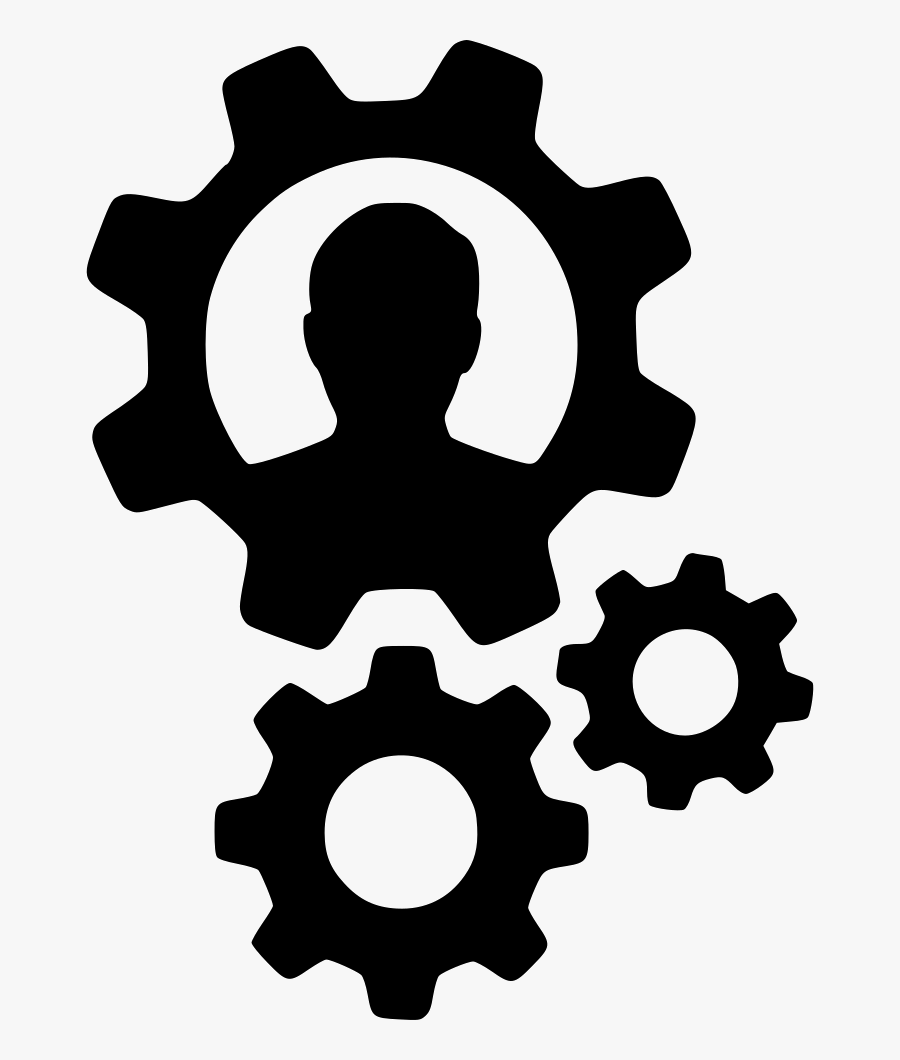 User Person Cogs Settings - Cogs Icon, Transparent Clipart