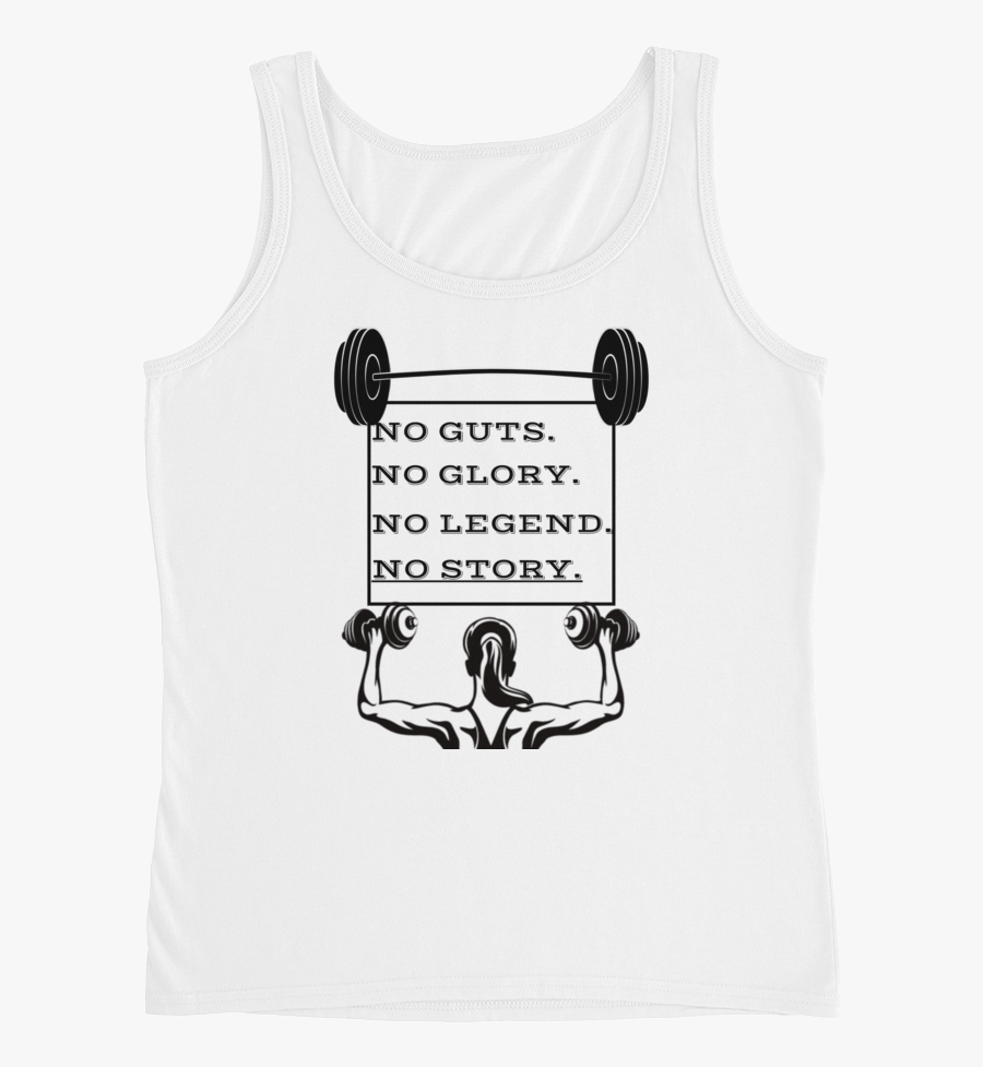 Clip Art Barbell No Guts Glory - Active Tank, Transparent Clipart