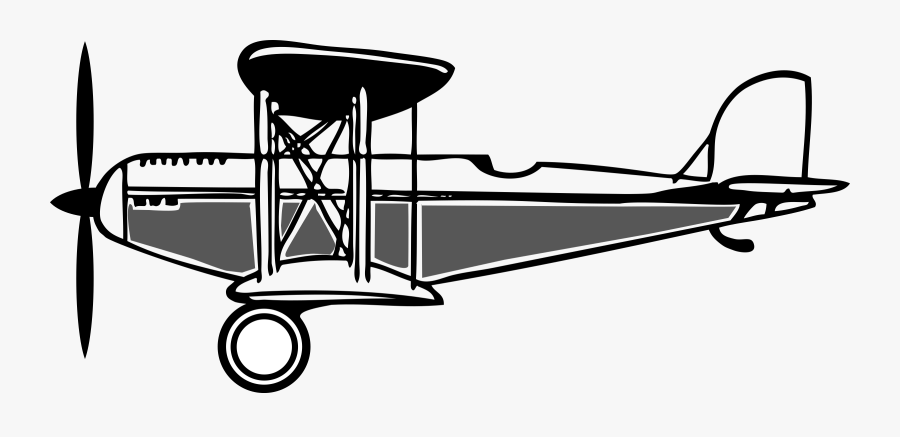 Clipart - Wright Brothers Airplane Outline, Transparent Clipart
