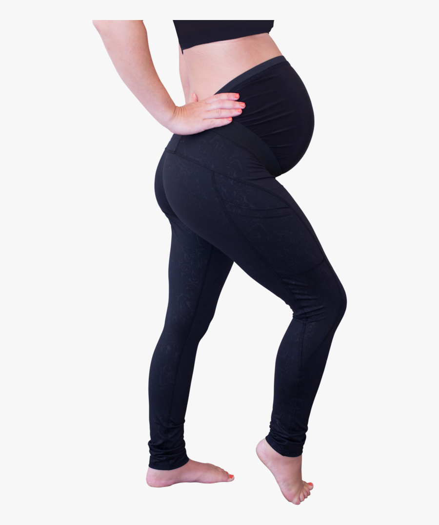 Clip Art Pregnancy Belly Photos - Pregnant Belly Leggings, Transparent Clipart