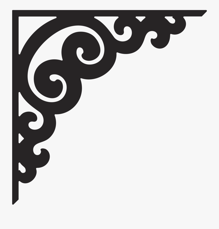 Stencil Stencils, Stencil Art, Stencil Patterns, Stencil - Corner Clip Art Black And White, Transparent Clipart