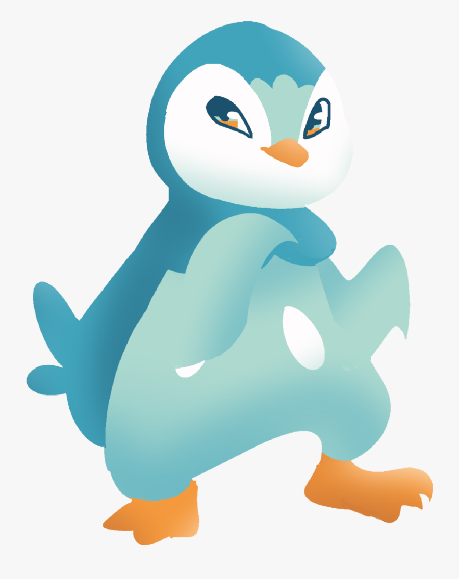 Lineless Piplup - Penguin - Cartoon, Transparent Clipart