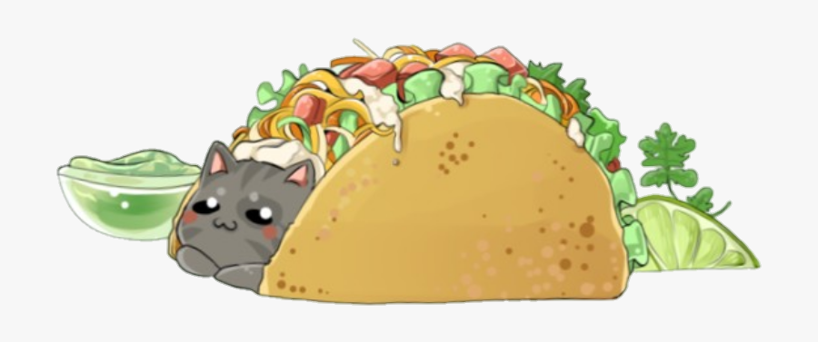 #neko #taco #yum #cute #sweet #kittylove #kitty #food - Illustration, Transparent Clipart