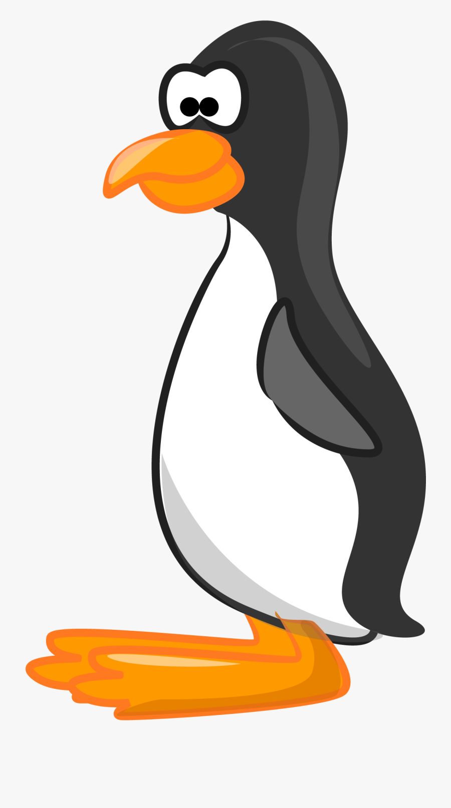 Penguin Bird Cartoon Illustration - I M A Little Penguin Poem, Transparent Clipart