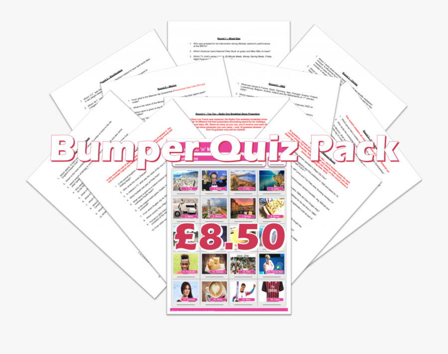 Bumper Quiz £8 - Graphic Design, Transparent Clipart