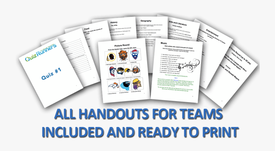 Handouts For Your Quiz Event - Quiz, Transparent Clipart