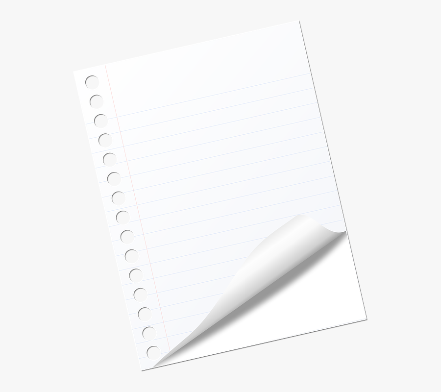 Note Page Blank White Business Notebook Office - Blank Notebook Page Png, Transparent Clipart