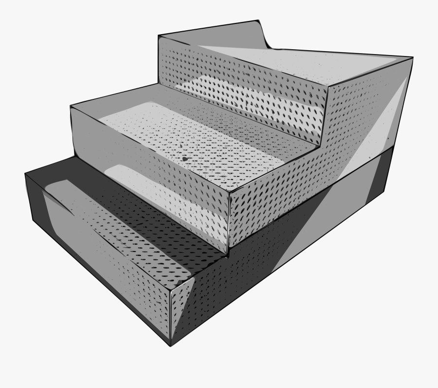 Diamond Pattern Steel Arena Steps Clip Arts - Mô Hình Cầu Thang, Transparent Clipart