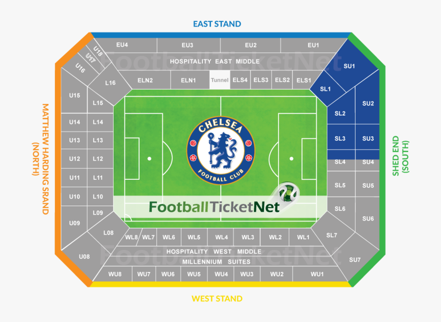 Arena Ball Old Chelsea Fc London Stadium - Stamford Bridge West Stand Seating Plan, Transparent Clipart