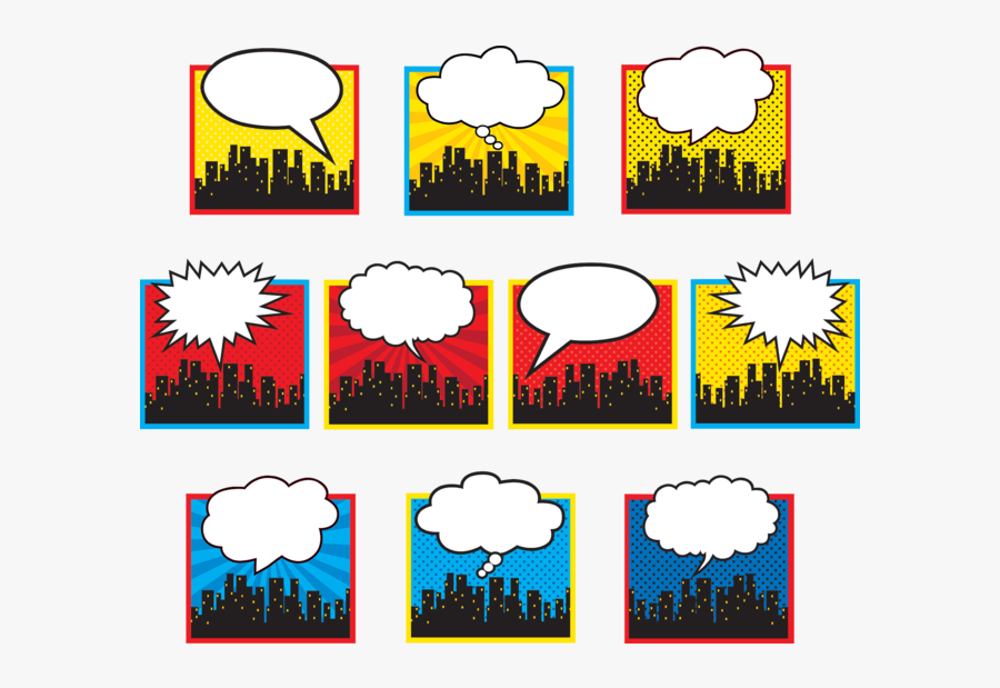 Superhero Cityscape Accents - Superhero Cityscape, Transparent Clipart