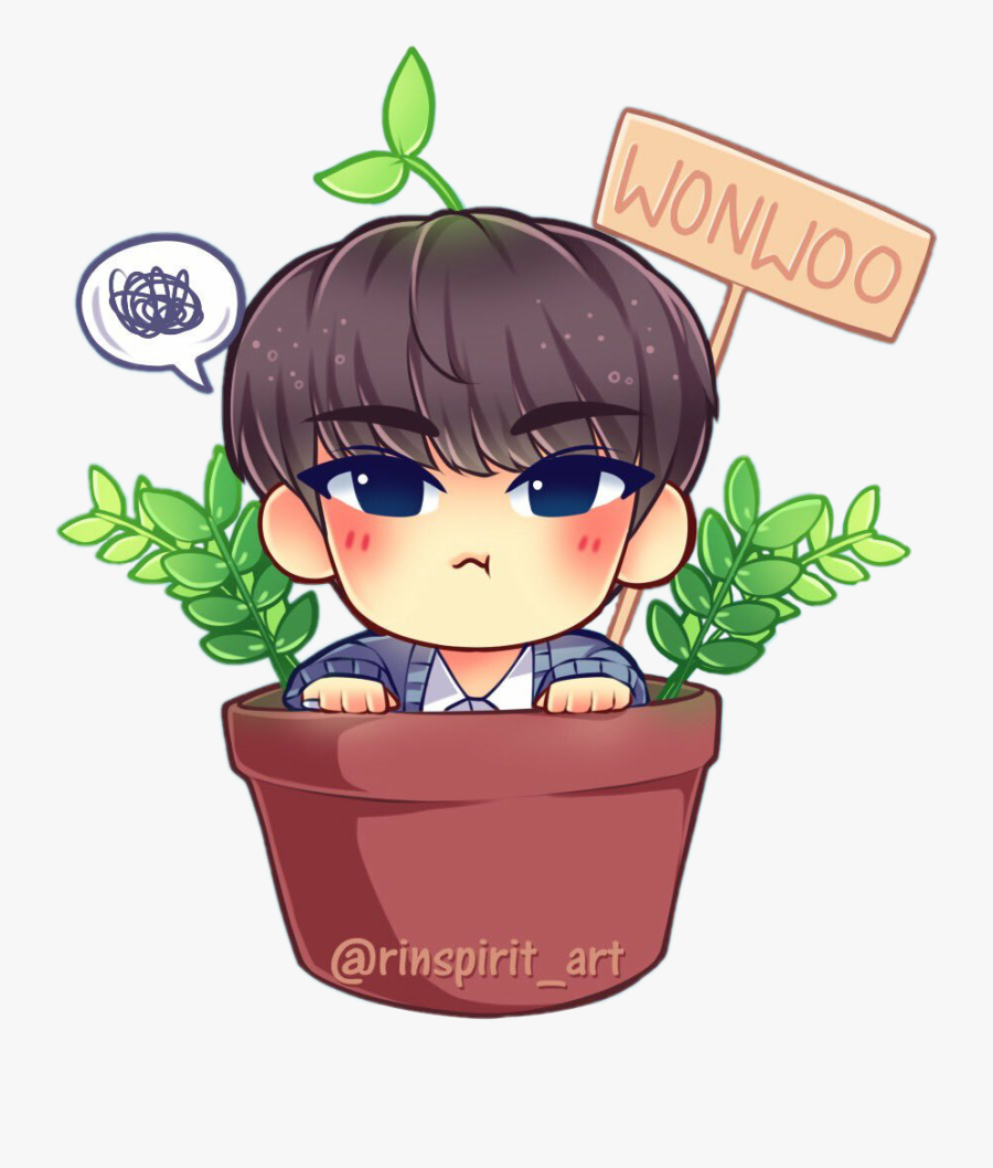 Animated Wonwoo Seventeen, Transparent Clipart