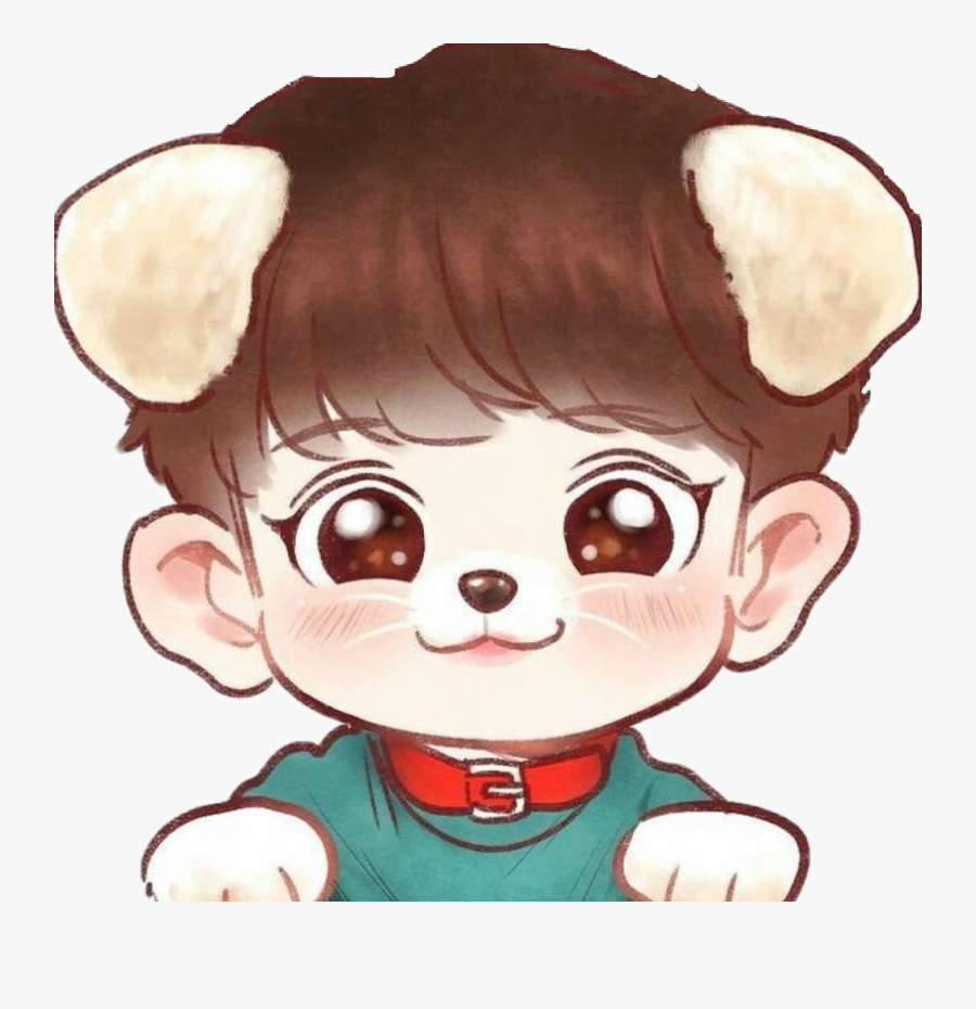 #chen #exo #chibi #kimjongdae #fanart #kpop #dog #kawaii - Kpop Exo Chibi, Transparent Clipart
