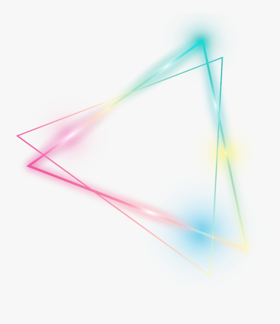 Kpop Triangle Cute Lighting Colorful Triangles Line - Glow Neon ...