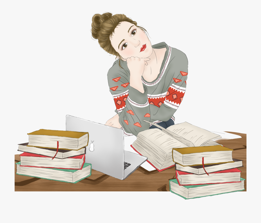 Hand Painted Korean Style Fresh Postgraduate Png And - รูปภาพ วาด สไตล์ เกาหลี, Transparent Clipart