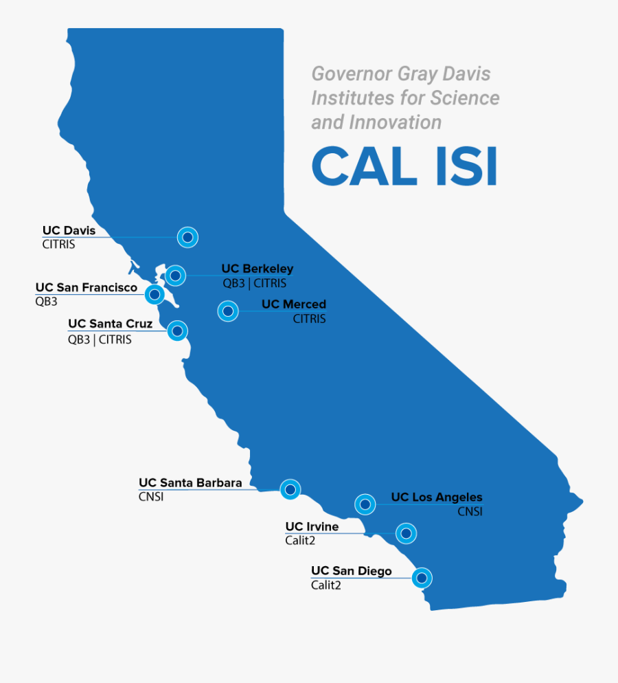 What Is Cnsi Nanosystems - Vector California Map Outline, Transparent Clipart