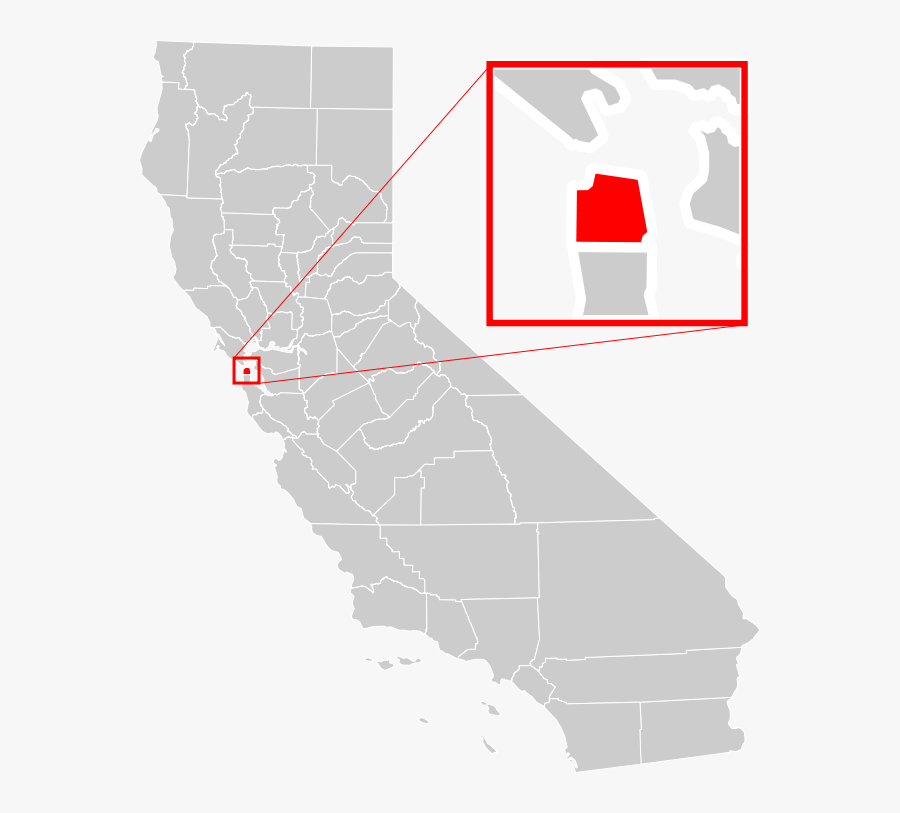 San Francisco Vector Map - San Francisco County, Transparent Clipart