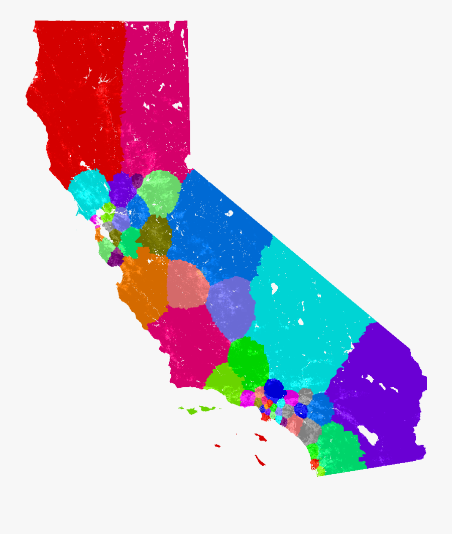 California Topographic Map, Transparent Clipart