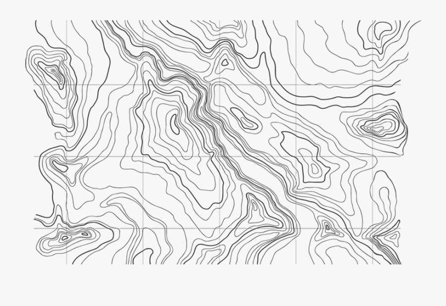 Topography Lines Of Southern California, Transparent Clipart