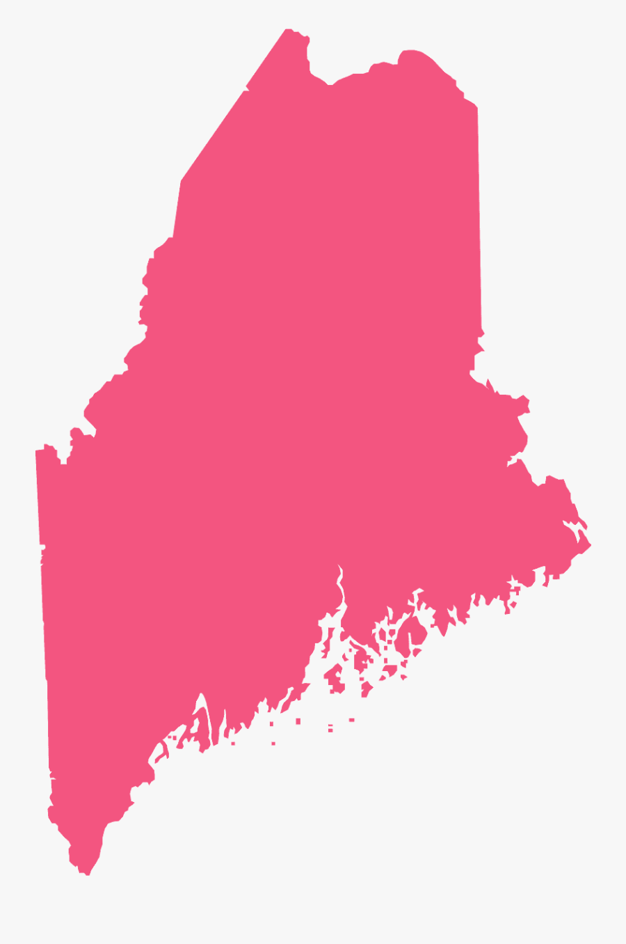 Maine Map, Transparent Clipart