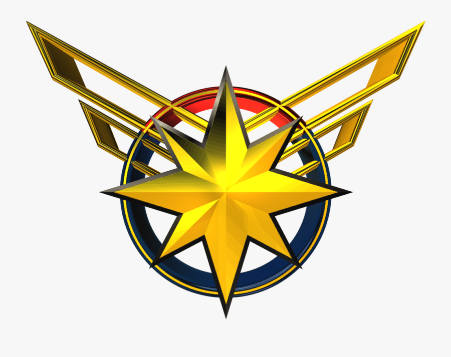 Captain Marvel Logo Transparent Background, Transparent Clipart