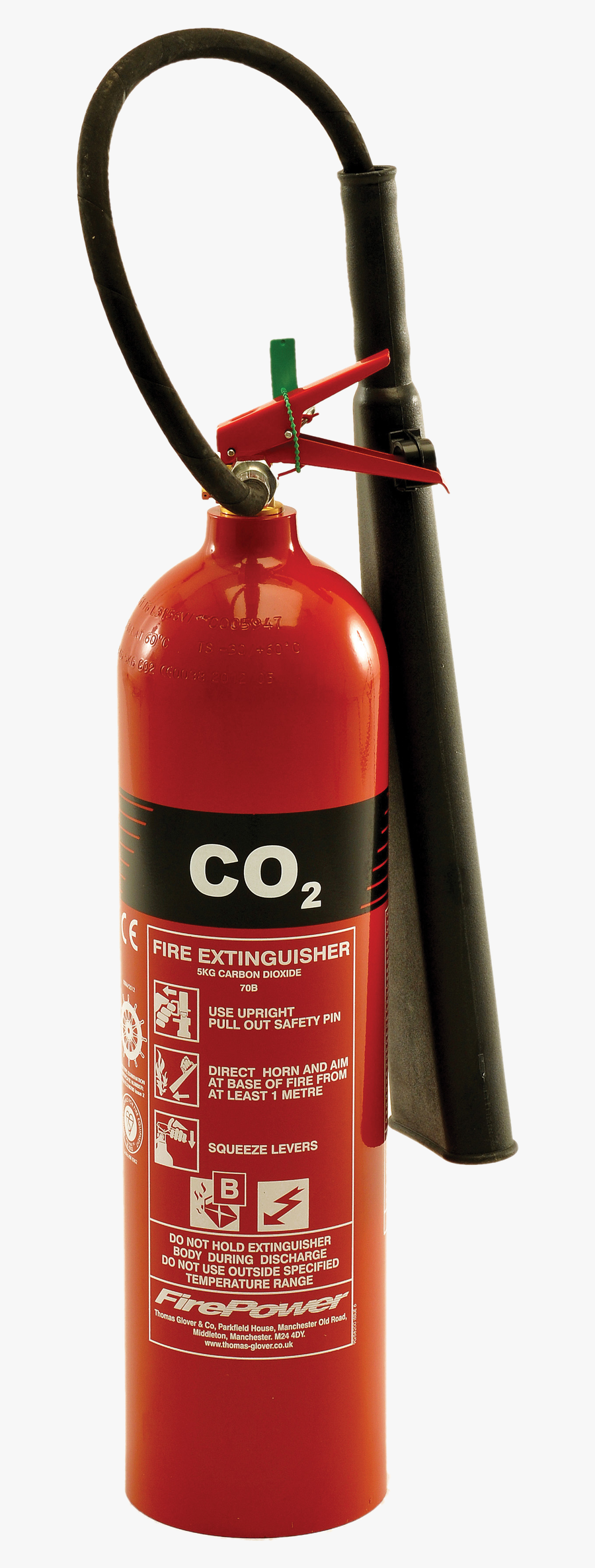 Co2 Fire Extinguisher Png, Transparent Clipart