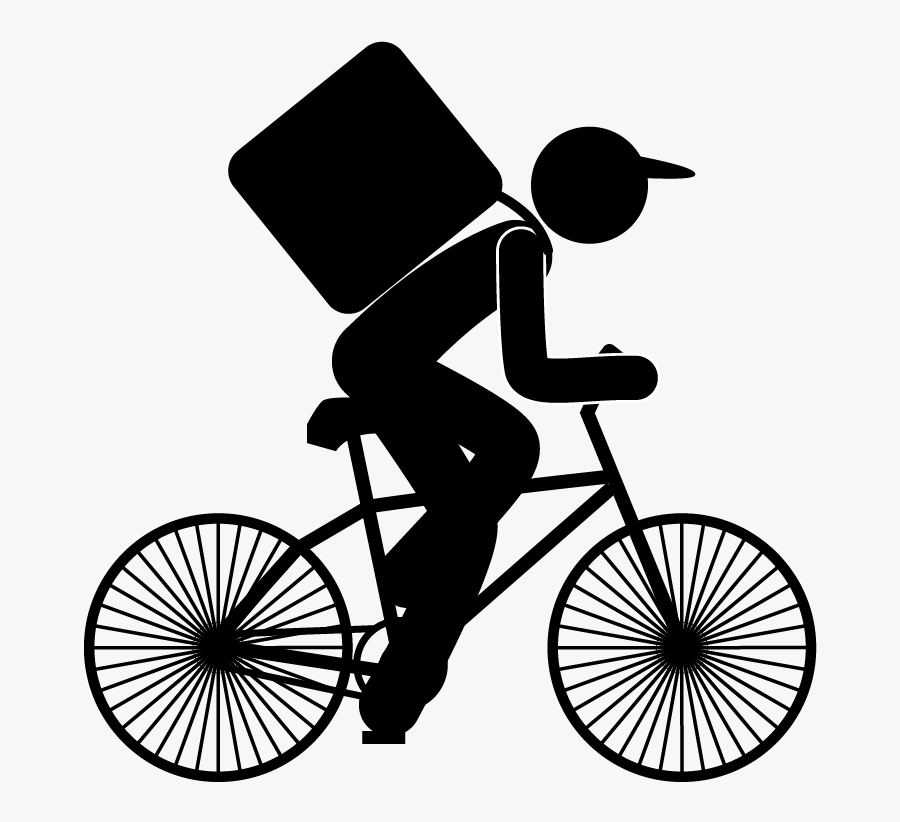 Food Delivery Service - Bike Doodle, Transparent Clipart