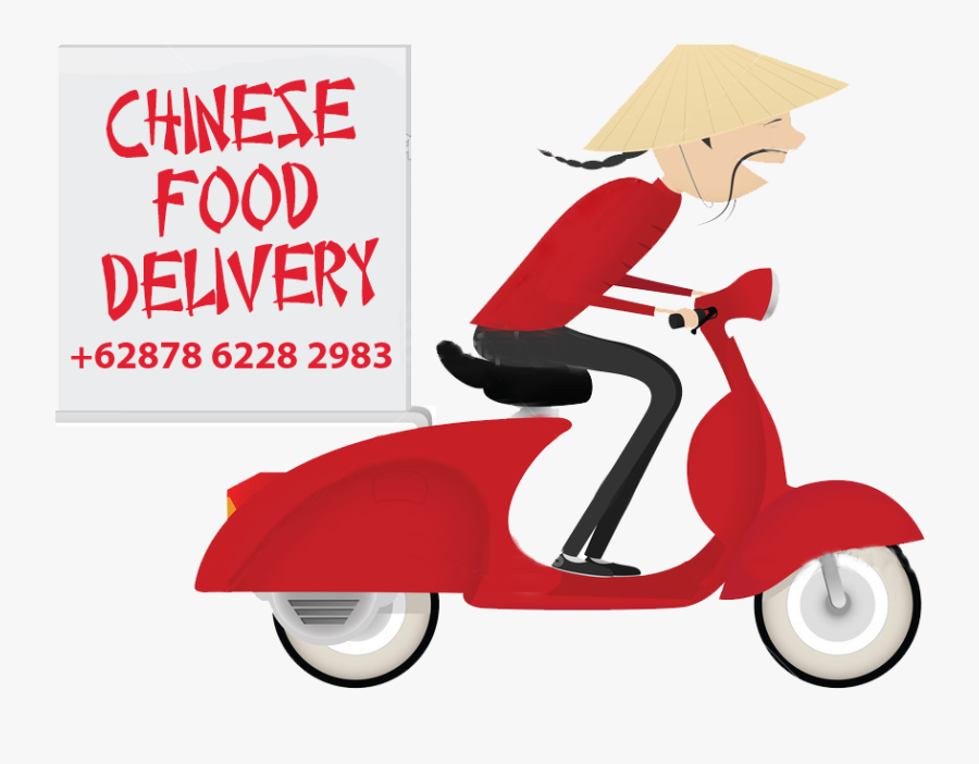 Wonkys Chinese Takeaway Areas - Two Wheeler Delivery Vehicle, Transparent Clipart