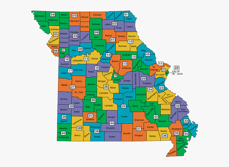 Map Of Missouri - Map, Transparent Clipart