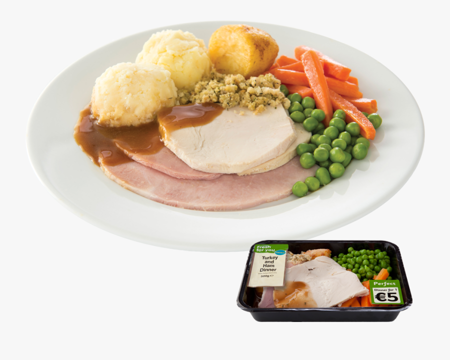 Image Of Turkey Dinner Png - Roast Turkey And Ham, Transparent Clipart