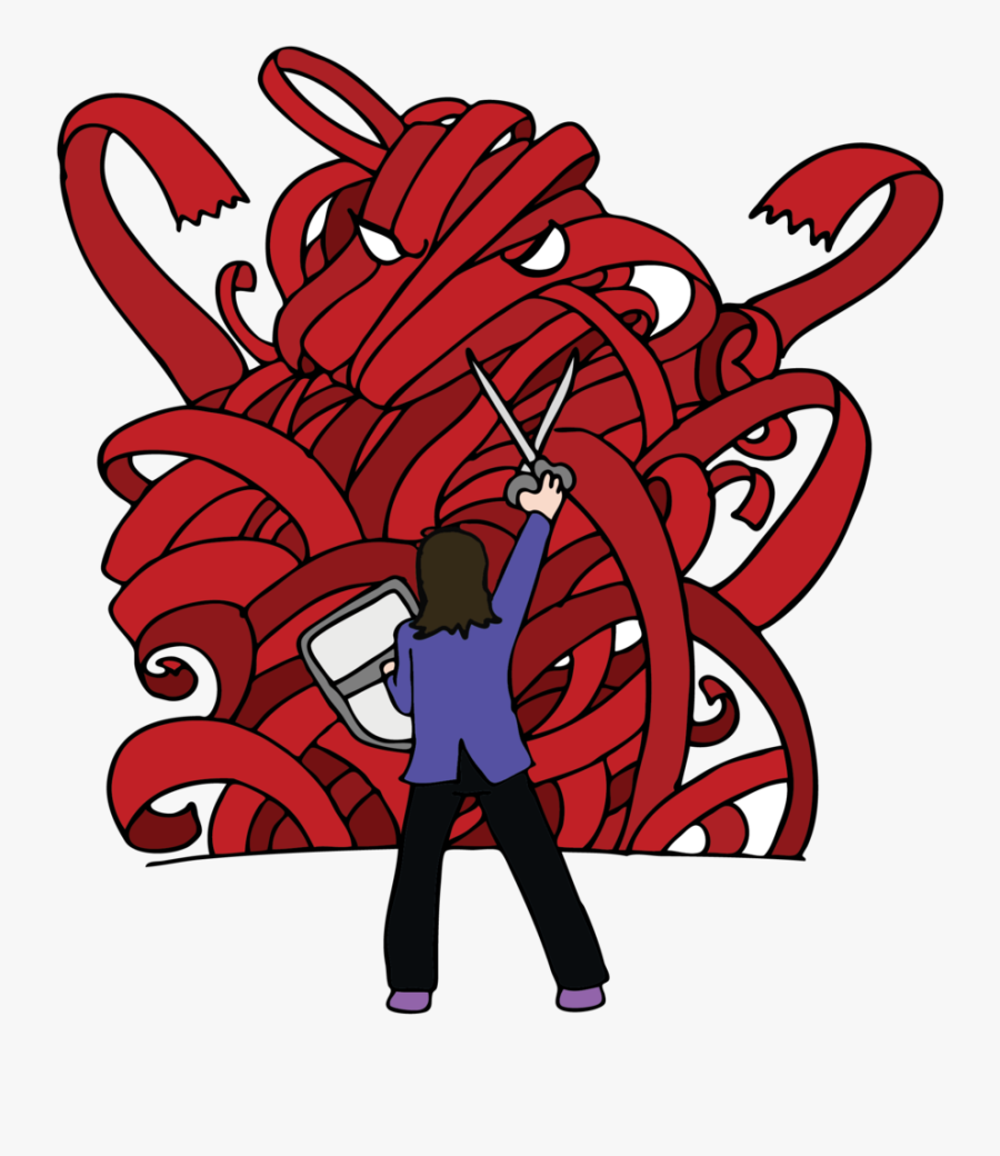 Red Tape Monster, Transparent Clipart