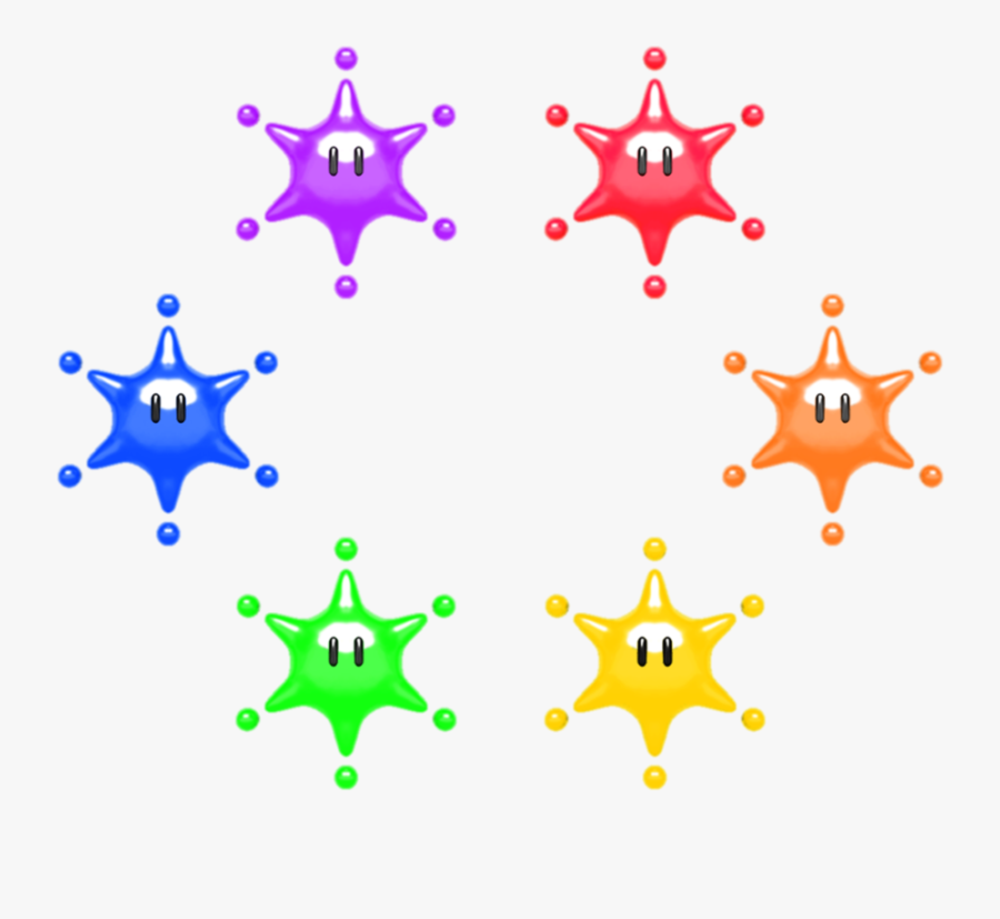 Transparent Mario Star Png - Paper Mario Color Splash Big Paint Stars, Transparent Clipart