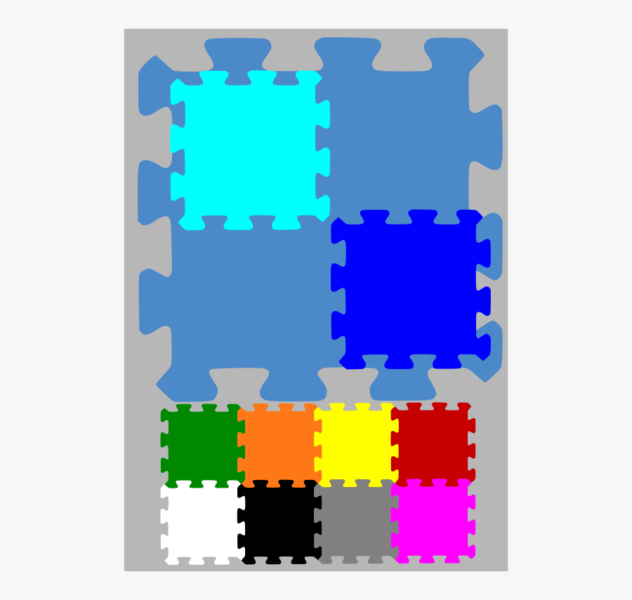 Interlocking Floor Tiles - Puzzle Mat Clipart, Transparent Clipart