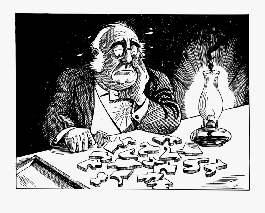 Art,monochrome Photography,text - Man Puzzle, Transparent Clipart