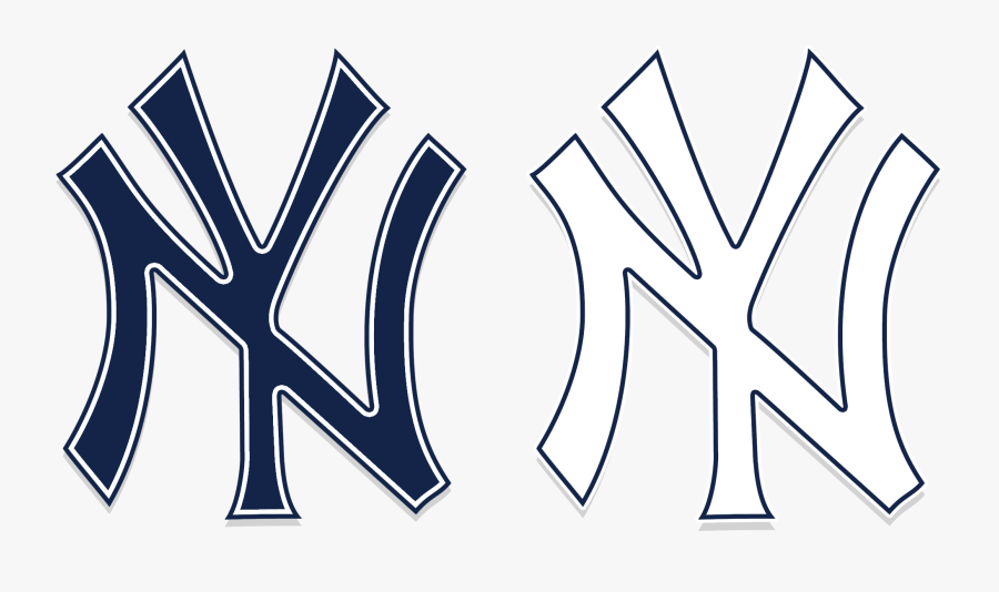 New York Yankees Logo Outline - Logos And Uniforms Of The New York Yankees, Transparent Clipart