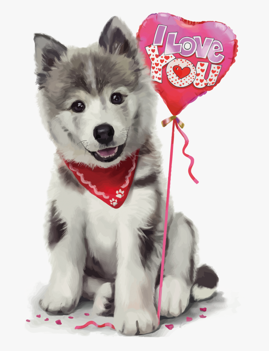 Husky Png - Cute Husky I Love You, Transparent Clipart