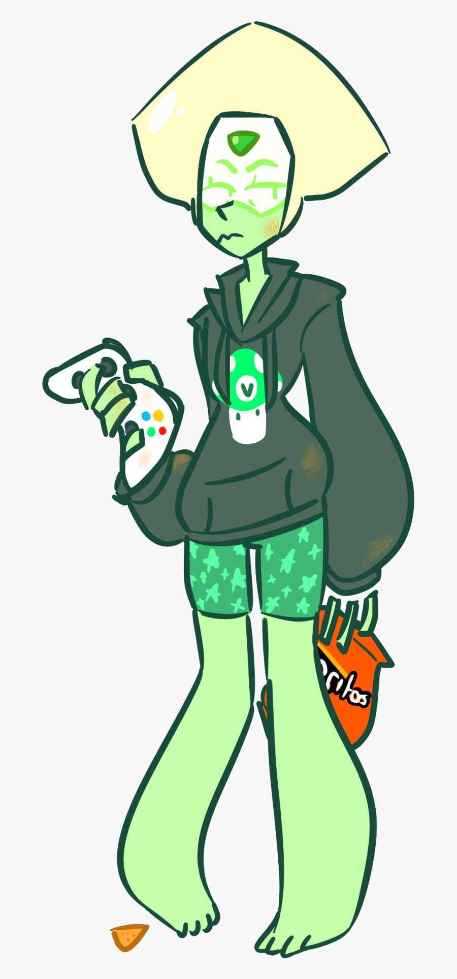 Peridot Universo, Gemas, Doritos, Steven Universe, - Steven Universe Cute Peridot Sweater, Transparent Clipart