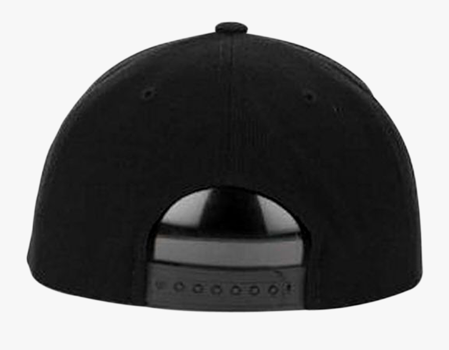 Black Snapback Back View Image - Baseball Cap, Transparent Clipart