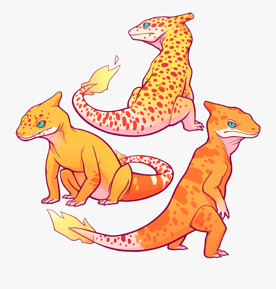 Charmander Gecko, Transparent Clipart